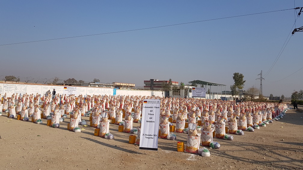 Distribution of Food Packages to Widows, Disabled, and Poor Families.